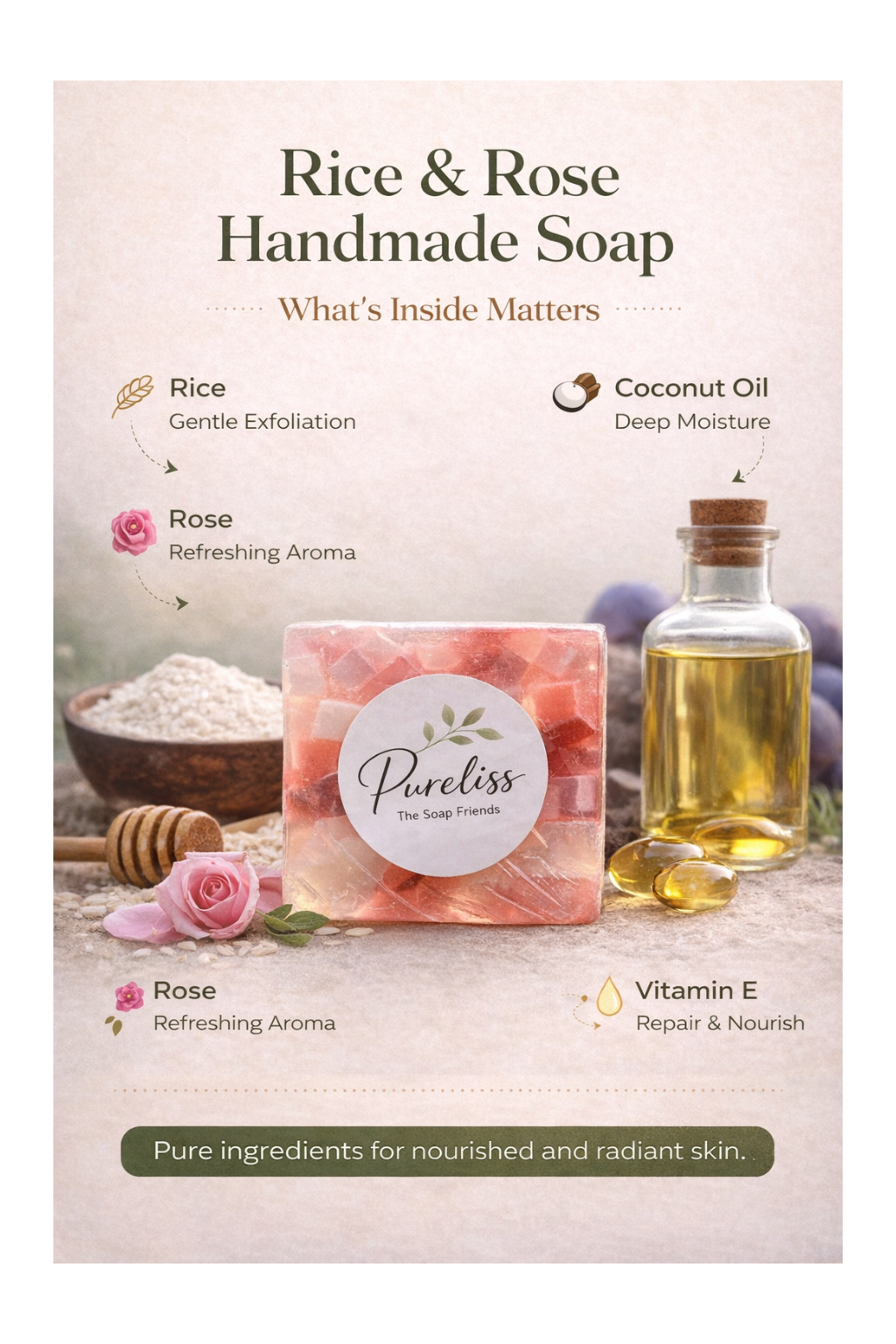 Rose & Rice Soap